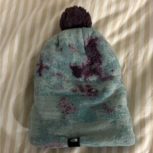 The North Face Teal and Dark Purple winter Beanie